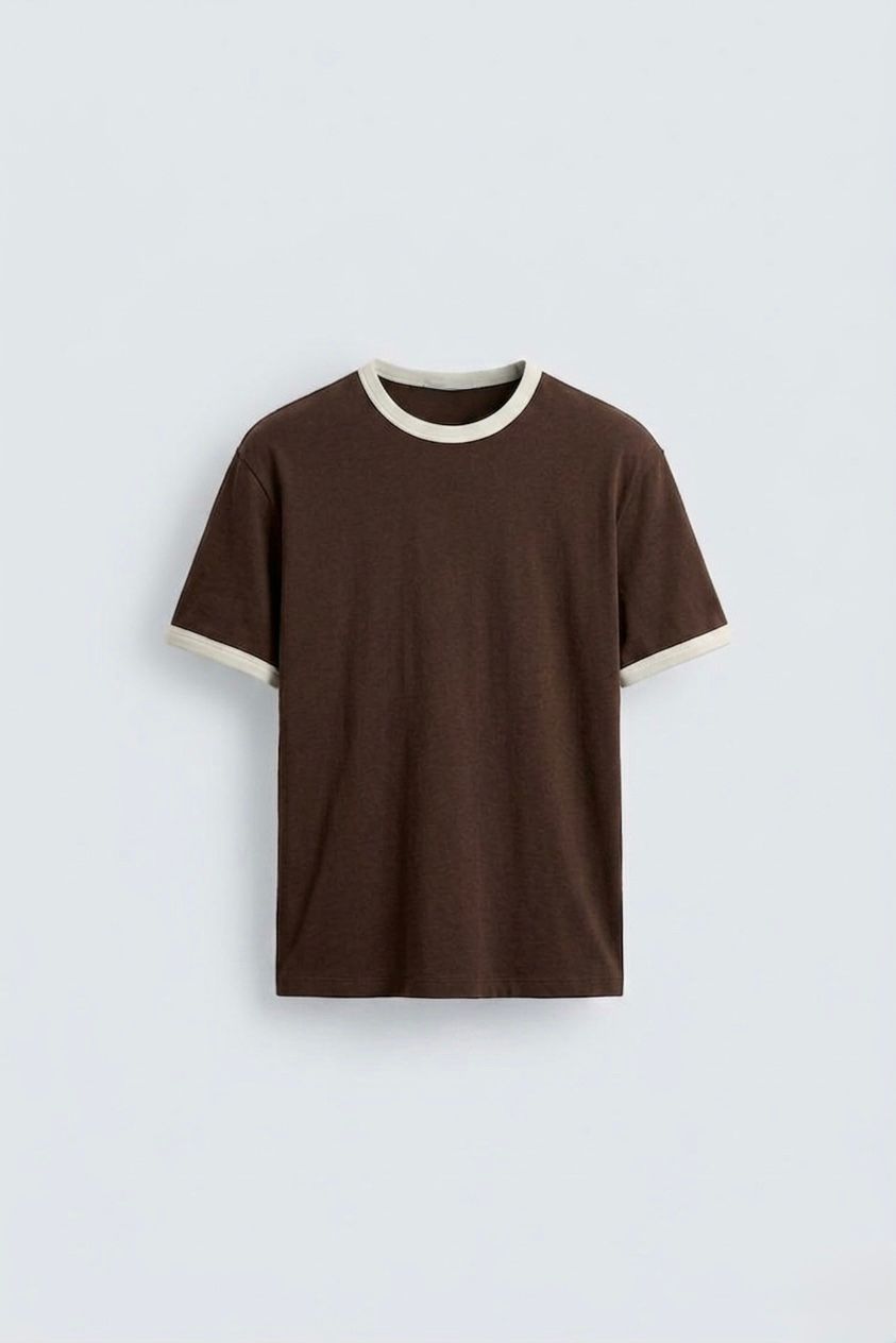 Zara T-shirt Brown
